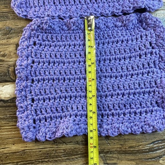 Handmade dishcloths set of 2 purple - Picture 5 of 8